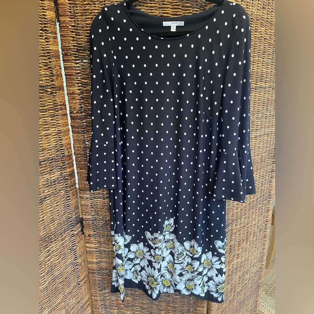 Studio One Polka Dot and sunflower dress